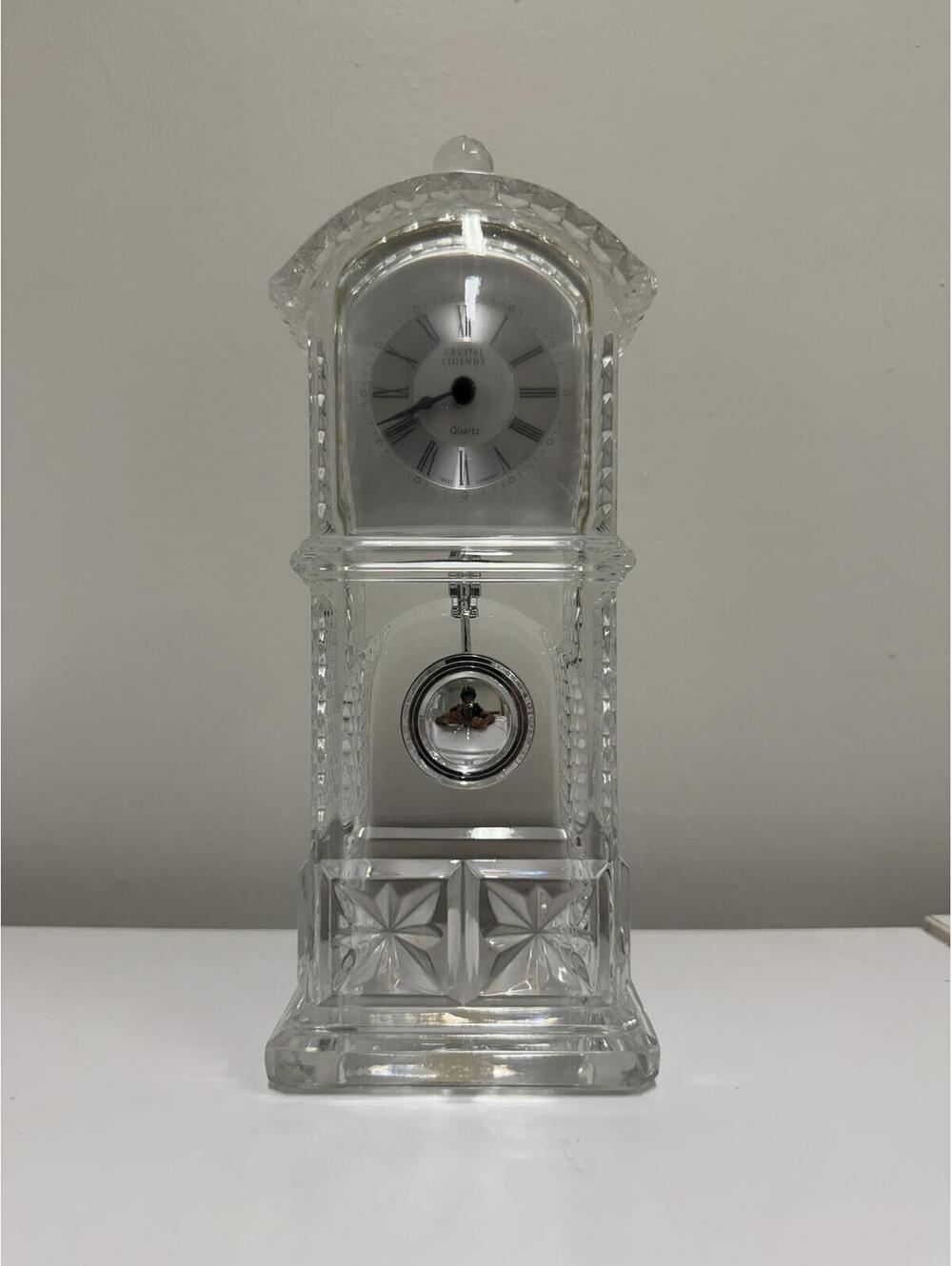 Godinger Crystal Legends Quartz Mantel Clock